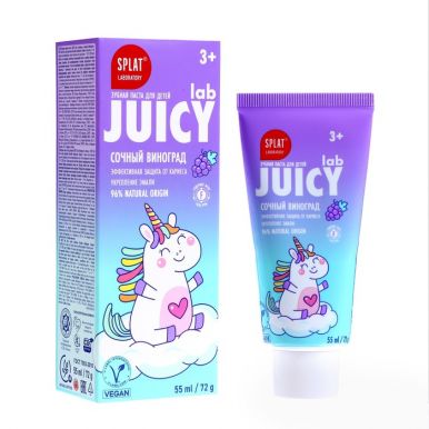 SPLAT Juicy lab паста зубная детская со фтором grape виноград 55мл
