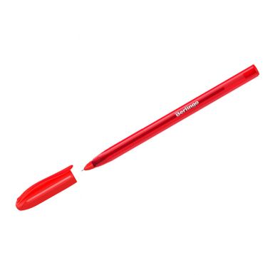 Ручка шариковая Berlingo Triangle 100T, красная, 0,7 мм, трехгранный, игольчатый стержень