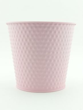 Кашпо декоративное 15,7х11,5х14,6 см розовое металл, артикул: 19034-0253