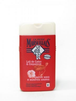 Marseillais Гель д/душа 250мл Цветок Мака и молочко хлопка