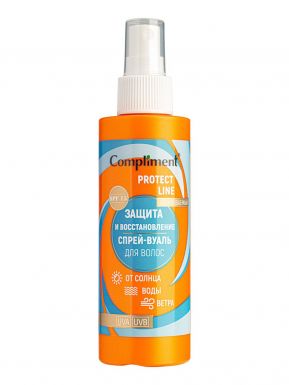 COMPLIMENT Protect Line спрей-вуаль д/волос защита и восстановление от солнца, воды, ветра 150мл