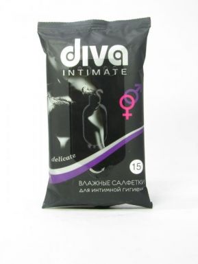 Diva №15 салфетки влажные для интимной гигиены