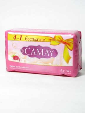 CAMAY мыло 75г*4шт Creme and Strawberry /695