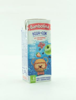 Bambolina Напиток сокосодержащий детский фруктово-ягодный с 5 месяцев, 200 мл