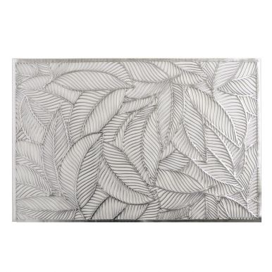 NATA M салфетка подстановочная листья цвет серебро 30*45см RF0076