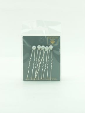 RINOVA набор шпилек для волос CLASSIC, жемчуг/стразы, 5 шт