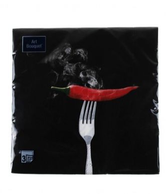 BOUQUET Art салфетки столовые hot chili 3сл. 33*33см 20шт