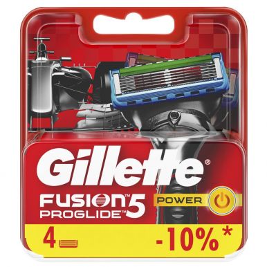 GILLETTE Fusion кассеты сменные д/бритья муж. proglide power 4шт FS233