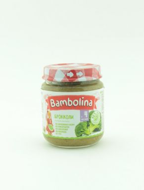 Bambolina Пюре детское овощное брокколи с 4 месяцев, 100 гр