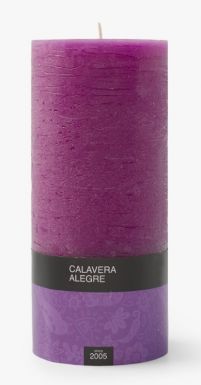 CALAVERA ALEGRE свеча столбик блестящие чернила 6,6*10см