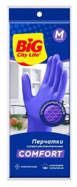 BIG City life перчатки латексные супер чувствительные фиолетовые р.M