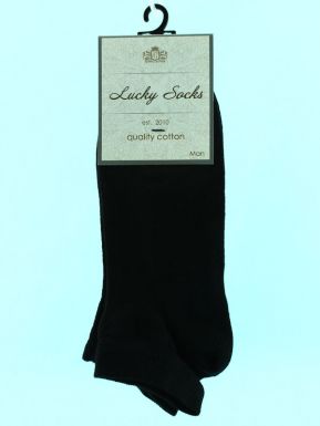 Брест носки мужские укороченные Lucky socks 0057-Нмг, цвет: черный, размер: 27-29
