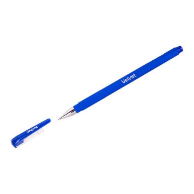 Ручка гелевая Berlingo Velvet, синяя, 0,5 мм, прорезиненный корпус