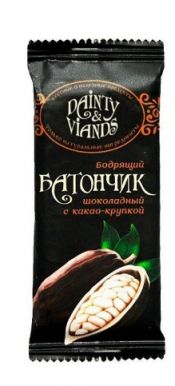 ДЕНТИ И ВАЙНС батончик шоколадная с какао-крупкой б/сахара 40г