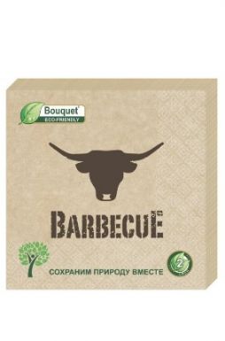 BOUQUET Eco-friendly салфетки столовые крафт barbecue 2сл. 33*33см 25л