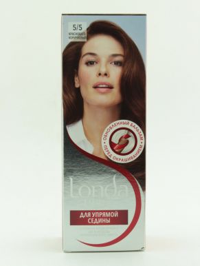 Londa Plus крем-краска, тон для волос, тон для упрямой седины стойкая 5/5 Красновато-коричневый