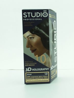 STUDIO 3D краска д/волос т.1.0 черный