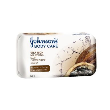J&J Johnsons Vita-Rich питательное мыло с маслом какао, 125 г