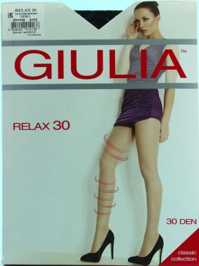 Колготки женские Giulia Relax 30 den, неро 3/m