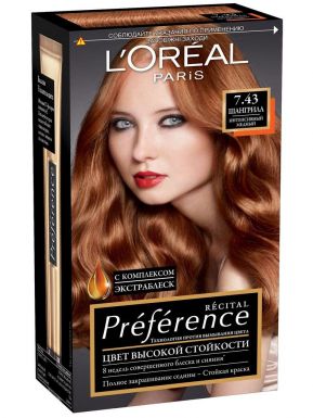 Preference Recital краска для волос, тон 7,43 Шангрила, цвет: интенсивно медный