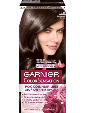 Garnier Color Sensation крем-краска, тон 3.0, Роскошный каштан, 110 мл