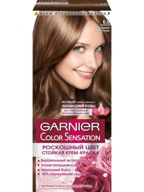 Garnier Color Sensation крем-краска, тон 6.0, Роскошный темно-русый, 110 мл