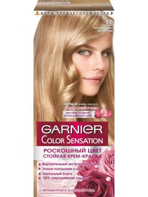 Garnier Color Sensation крем-краска, тон 8.0, Переливающийся светло-русый, 110 мл