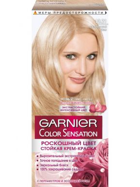 Garnier Color Sensation крем-краска, тон 10.21, Перламутровый шелк, 110 мл