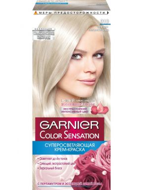 Garnier Color Sensation крем-краска, тон 910, Пепельно-серебристый блонд, 110 мл