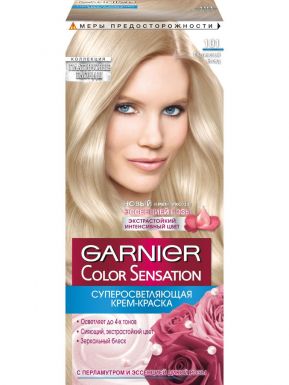 Garnier Color Sensation крем-краска, тон 101, Серебристый блонд, 110 мл