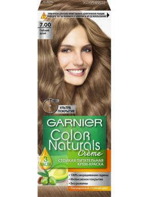 Garnier стойкая питательная крем-краска для волос Color Naturals, тон 7.00 Глубокий русый, 110 мл