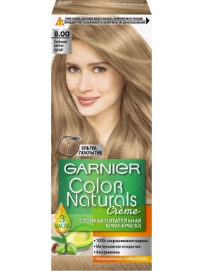 Garnier стойкая питательная крем-краска для волос Color Naturals, тон 8.00 Глубокий светло-русый, 110 мл