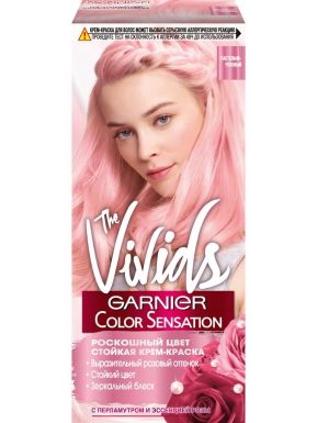 Garnier стойкая крем-краска для волос Color Sensation, Роскошь цвета, с перламутром, тон Пастельно-розовый, 110 мл