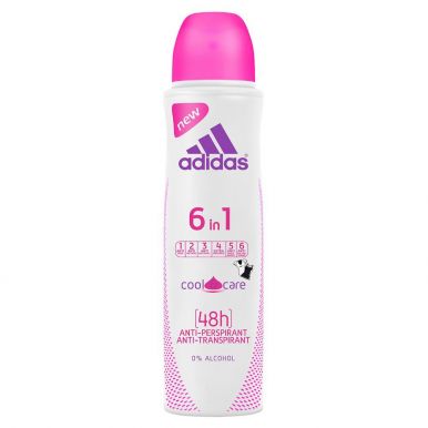 Adidas дезодорант-антиперспирант 6в1 Cool&Care, спрей, женский, 150 мл