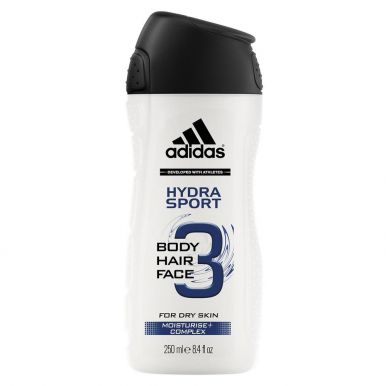 Adidas гель для душа мужской Hair&Body Hydra Sports 3в1, 250 мл