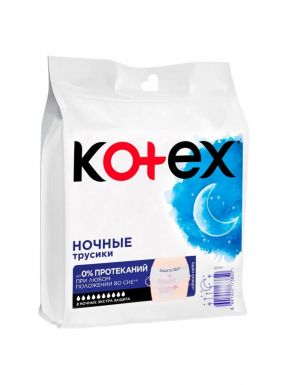 KOTEX трусики ночные экстра защита 2шт