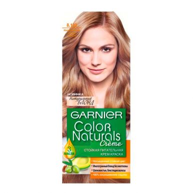 Garnier стойкая питательная крем-краска для волос Color Naturals, тон 8.132, Натурсветло-русый, 110 мл