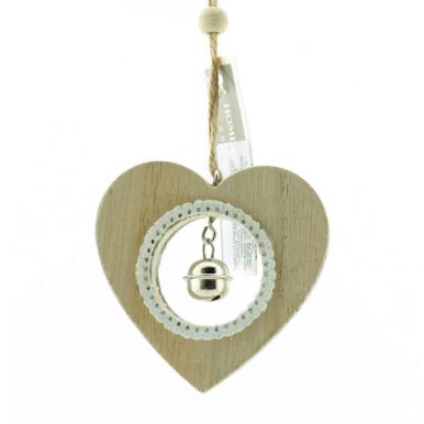 Подвесная декорация  с колокольчиком "ёлка\сердце\звезда", выс. 9 см DH8027520 /24