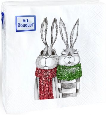 BOUQUET Art салфетки столовые кролики 2сл. 20*20см 30шт