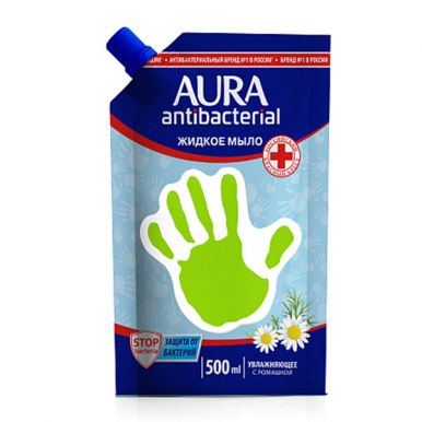 Aura жидкое мыло с антибактериальным эффектом Ромашка, 500 мл