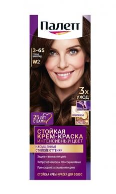 Palette Стойкая крем-краска для волос, W2 (3-65) Темный шоколад, защита от вымывания цвета, 110 мл