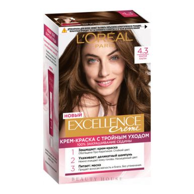 Excellence краска для волос, тон 4.3, Золотой каштан