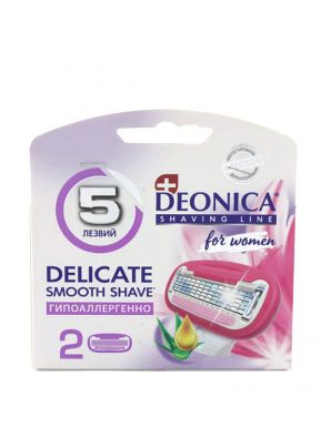 Сменные кассеты для бритья Deonica 5 ультратонких лезвий с керамическим покрытием for Women, 2 шт