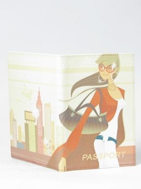 Обложка для паспорта "Гламур-1" (кожа) PS-GL-0001