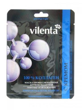 ВК0008 Vilenta Коллагеновая маска с экстрактом зеленого чая и мяты + Антивозр. крем с экстрактом з