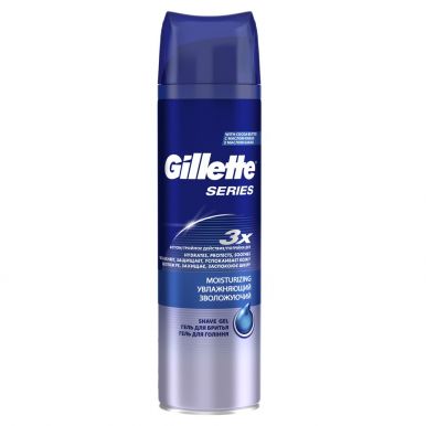Gillette гель для бритья Series Moisturizing, увлажняющий, 200 мл