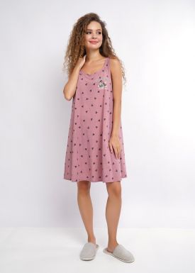 CLEVER сорочка женская LS12-987/1 т.розовый-т.серый р.170-48/L