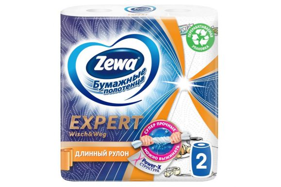 ZEWA Expert Decor полотенца бумажное втулка 3сл. 2 рулона