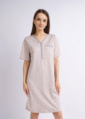 CLEVER платье женское LDR12-977 св.бежевый-серый р.170-44/S