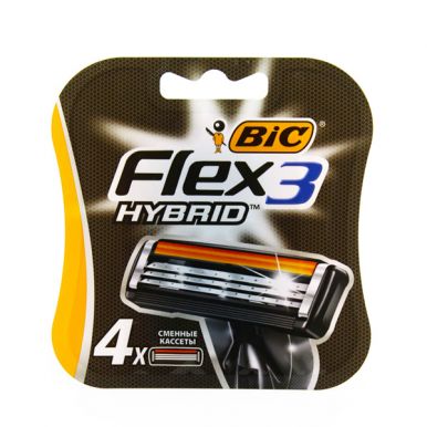 Bic сменные кассеты для бритья Bic Flex 3 Hybrid, 4 шт